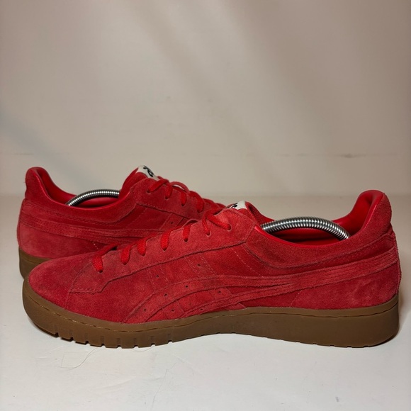 ASICS Tiger Gel Vickka TRS Retro Low Top Sneakers Men Sz 13 Red Suede Shoes - Picture 3 of 9